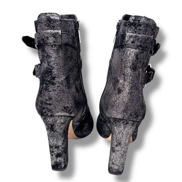 ❌SOLD❌ Jimmy Choo Mitchel 100 Ankle Boot Metallic Washed Dotted Suede Women’s 38 - Picture 5 of 11